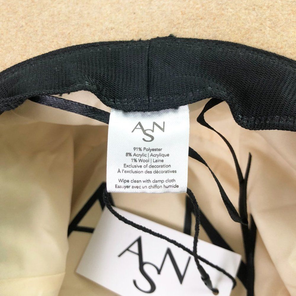 NWT ASN Hats Harper Adjustable Soft Felt Hat (M) Oatmeal Tan Camel Braid Lined - Picture 10 of 12